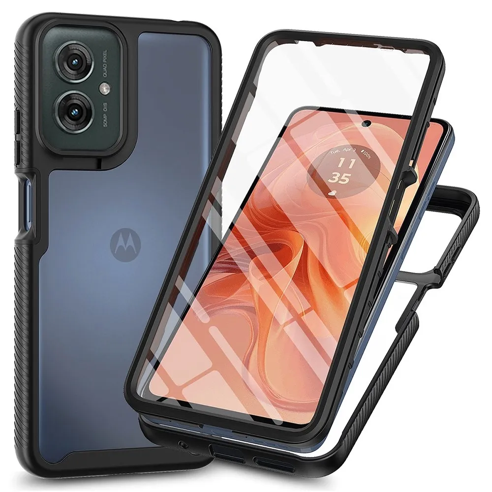 For Motorola Moto G55 Deksel i PC+TPU med Støtdemping