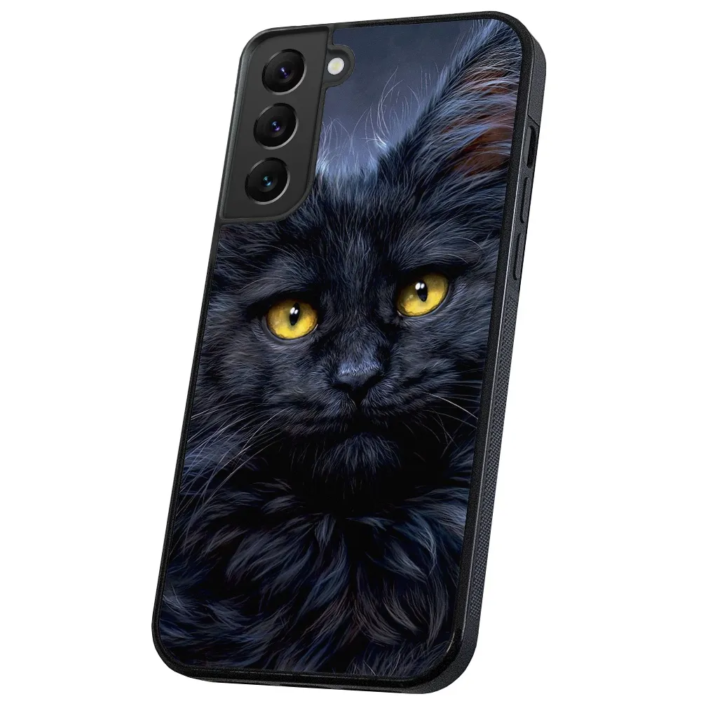 Samsung Galaxy S22 - Deksel/Mobildeksel Svart Katt