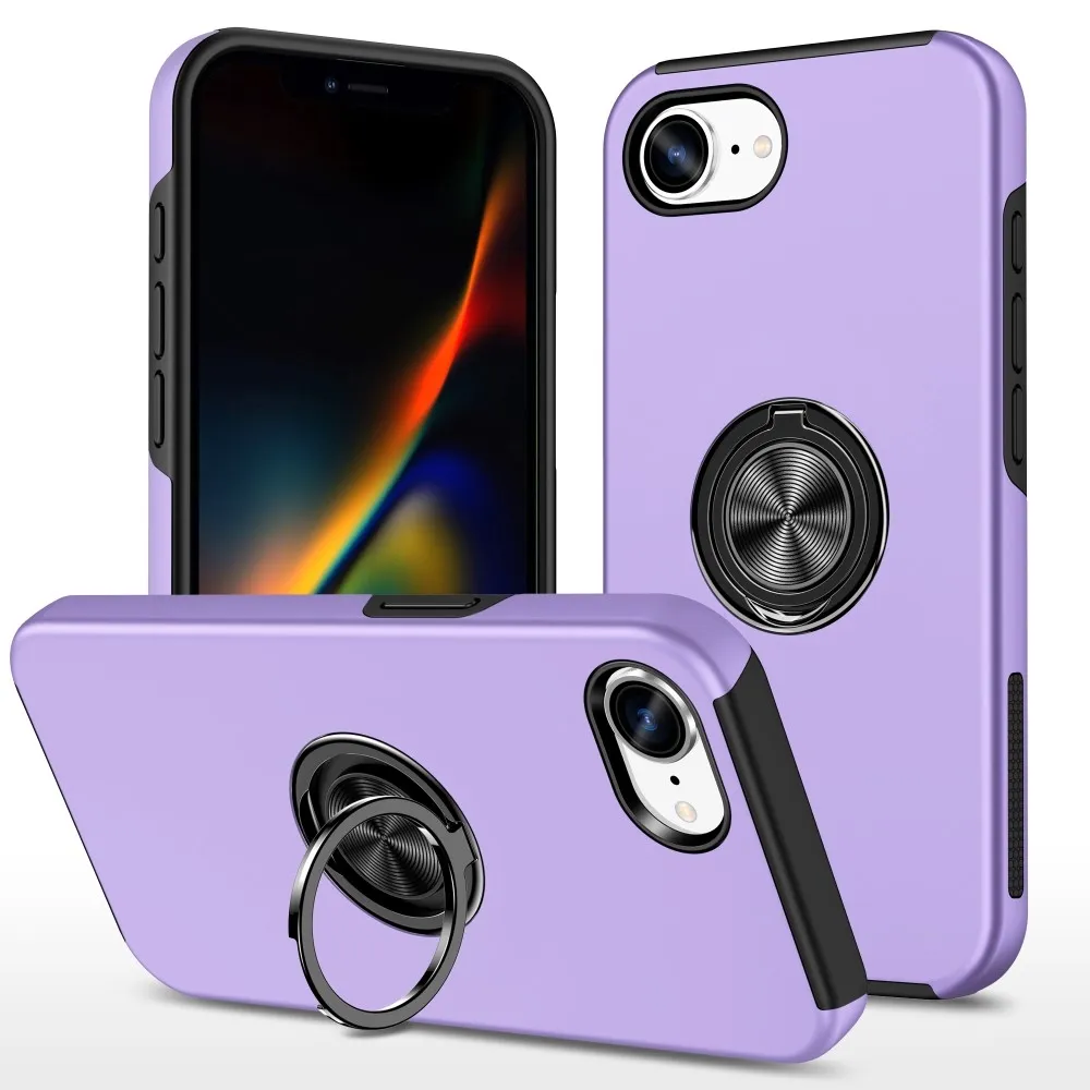For iPhone 17e / 16e Hybrid-deksel med Fingerring