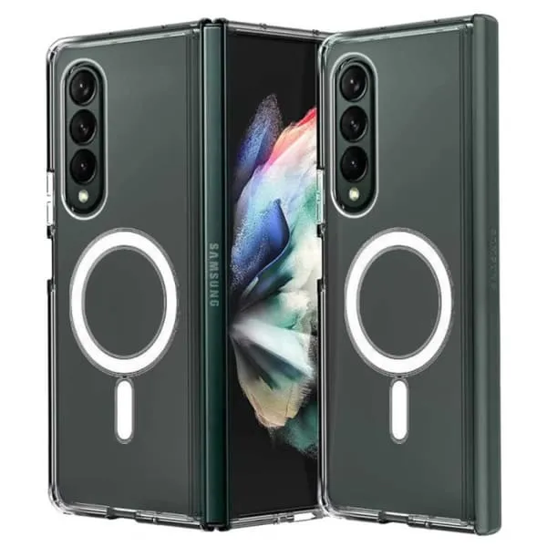 Galaxy Z Fold 4 Magnetisk Mobildeksel Magsafe Kompatibelt Gjennomsiktig