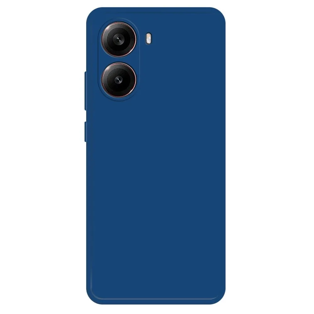 Xiaomi Poco X7 Pro 5G / Redmi Turbo 4 5G Fleksibelt etui Rett kantbeskyttelse Telefondeksel - Safir