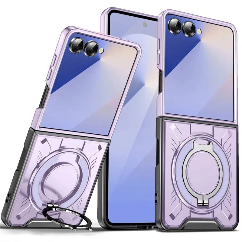 Magnetic Ring deksel til Samsung Galaxy Z Flip 7 - Misty Purple
