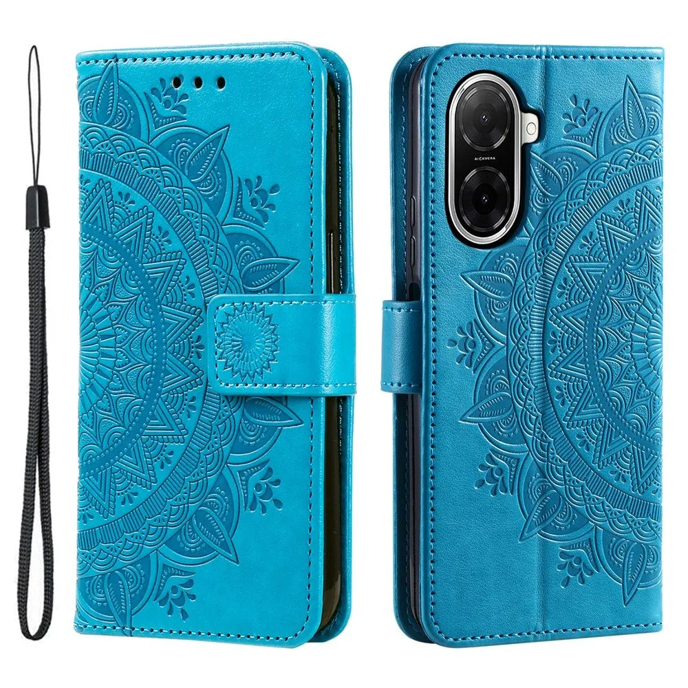 For Xiaomi Redmi A5 4G / Poco C71 4G Stativdeksel Totem Lommebokdeksel - Blå
