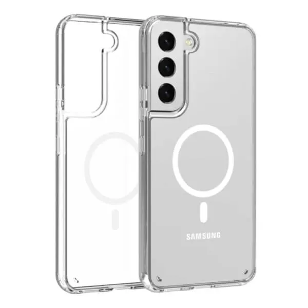 Galaxy S22 Plus Magnetisk Mobildeksel Magsafe Kompatibelt Gjennomsiktig