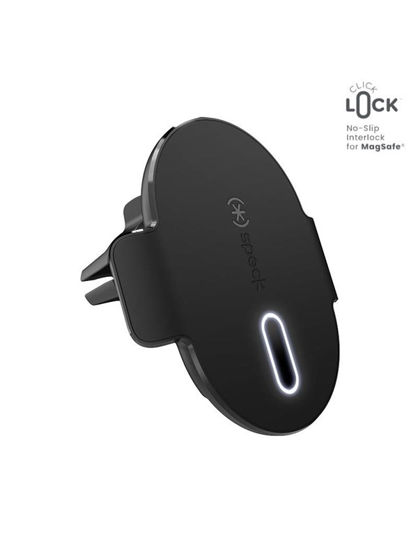 Speck Charging Vent Mount + ClickLock - MagSafe Wireless Charging Car Holder - Black