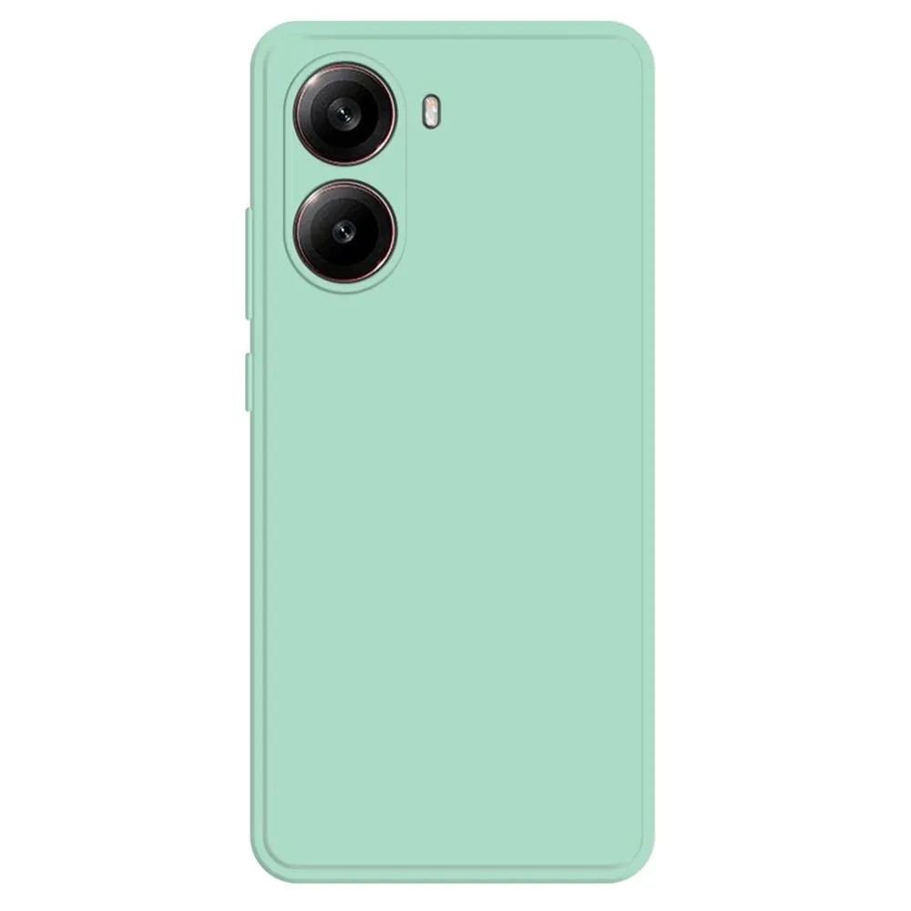 Xiaomi Poco X7 Pro 5G / Redmi Turbo 4 5G Fleksibelt etui Rett kantbeskyttelse Telefondeksel - Cyan