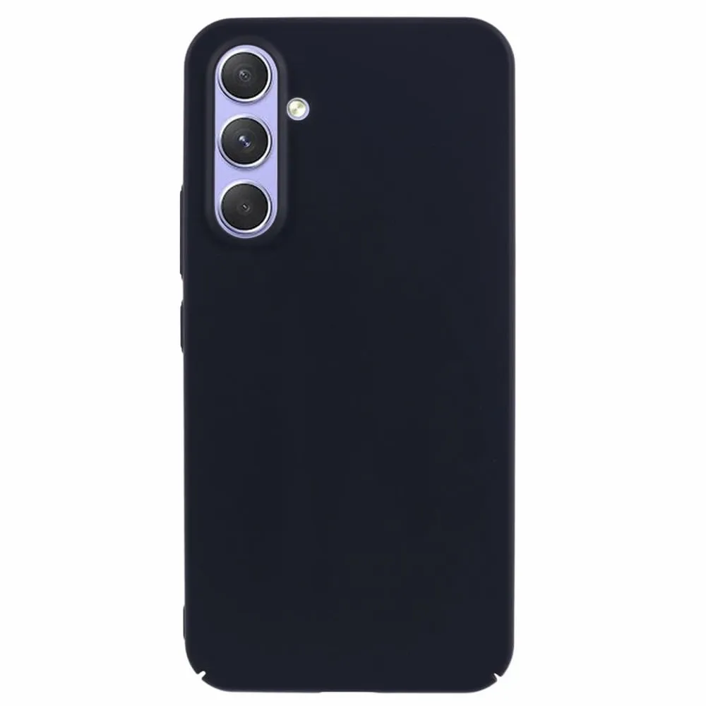 Mikrofiberfôret deksel i mykt gummi for Samsung Galaxy A54 - Svart