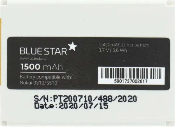 Batteripartner Tele.com Batteri til Nokia 3310/5510 1500 mAh Li-Ion Blue Star
