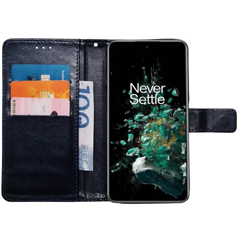 Lommebokdeksel 3-kort til OnePlus 10T 5G - MÃ¸rkeblÃ¥