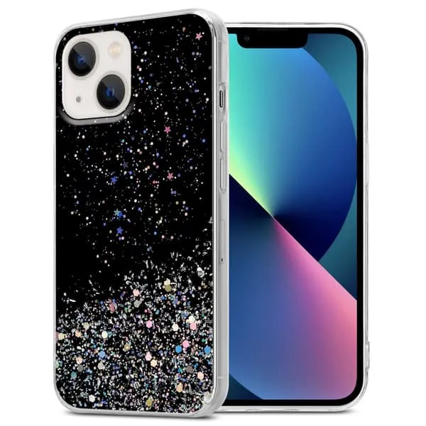 Deksel til iPhone 13 med glitrende glitter