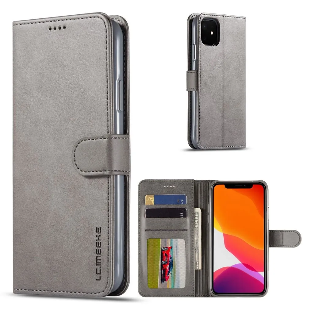 LC.IMEEKE iPhone 11 flip etui - Grå