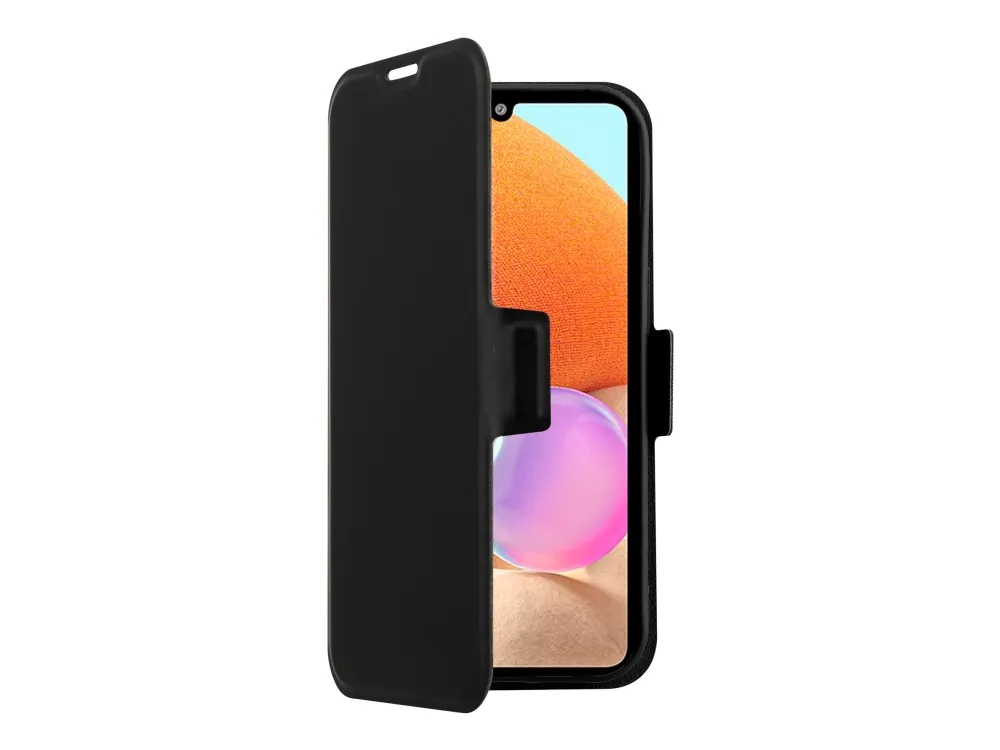 Screenor Clever - Lommebok for mobiltelefon - økolær, termoplast-polyuretan (TPU) - svart - for Samsung Galaxy A36, A56