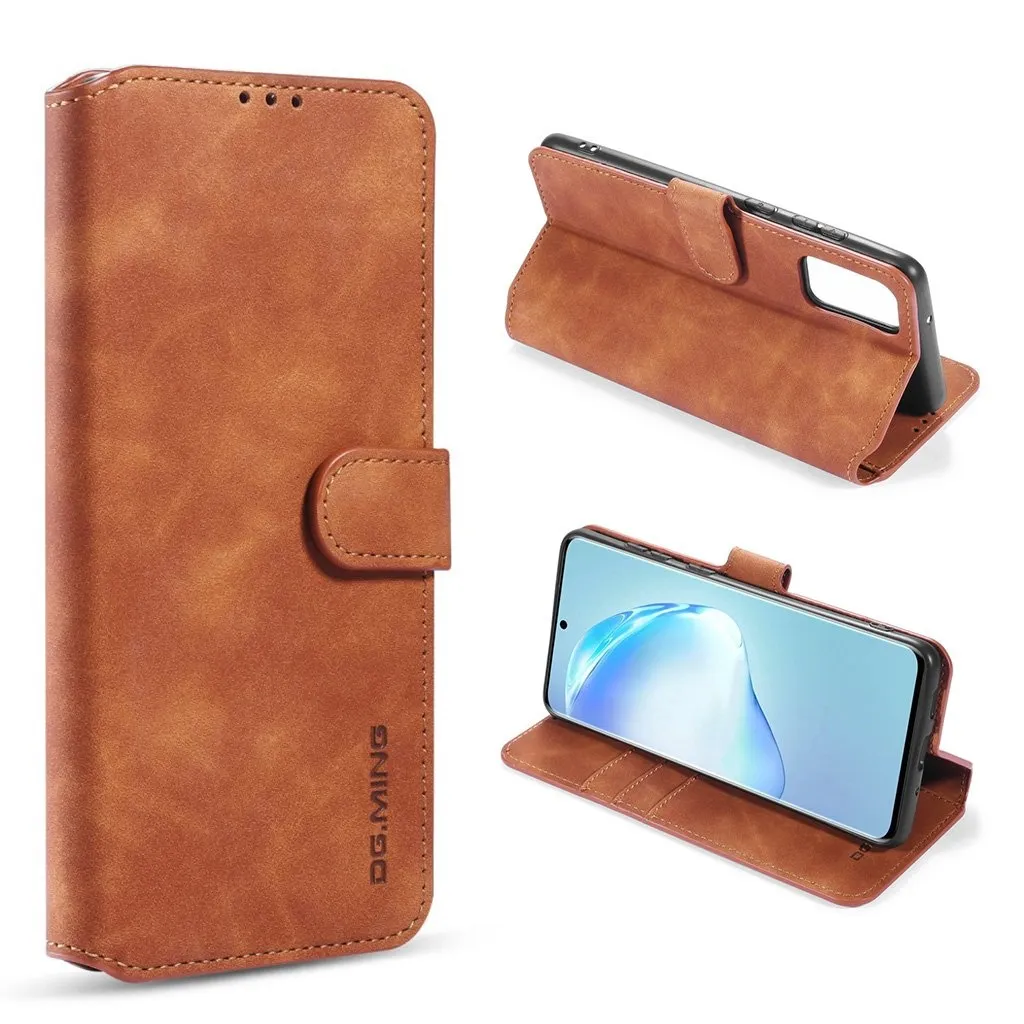 DG.MING Samsung Galaxy S20 Retro Veske - Brun