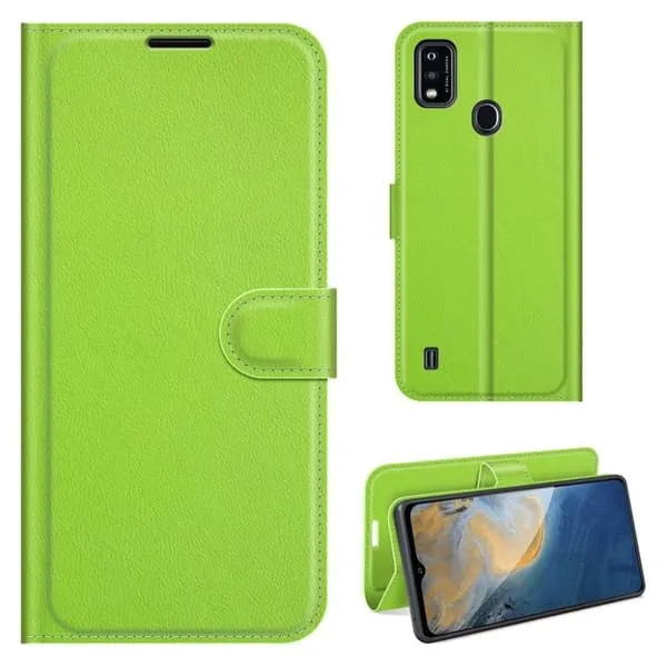 Classic ZTE Blade A51 flip etui - Grønn