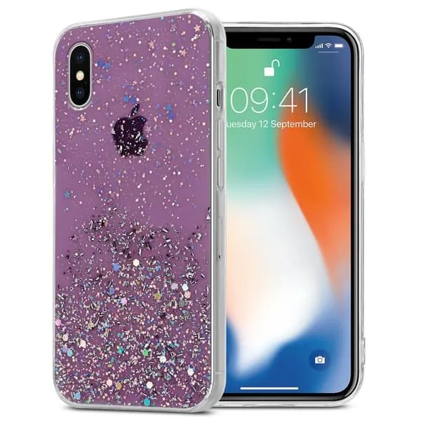 Deksel til iPhone X / XS med glitrende glitter