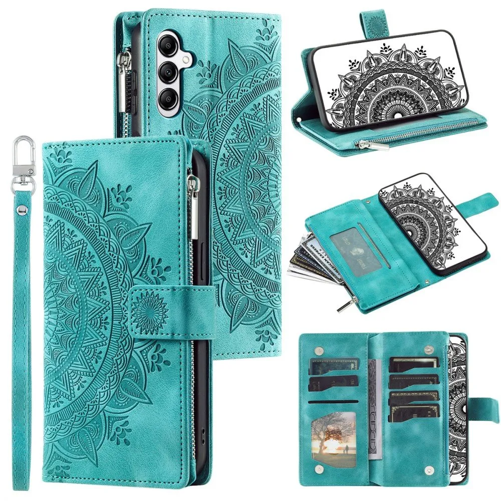 For Samsung Galaxy A26 / A16 Lommebok Deksel Shell Mandala Blomstermønster