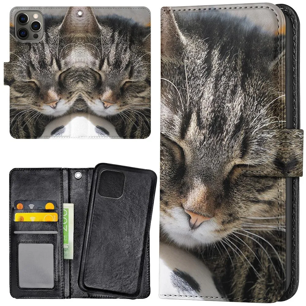 iPhone 13 Pro Max - Lommebok Deksel Sovende Katt