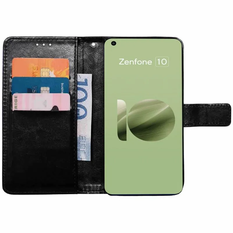 Lommebokdeksel 3-kort til Asus Zenfone 10 - Sort