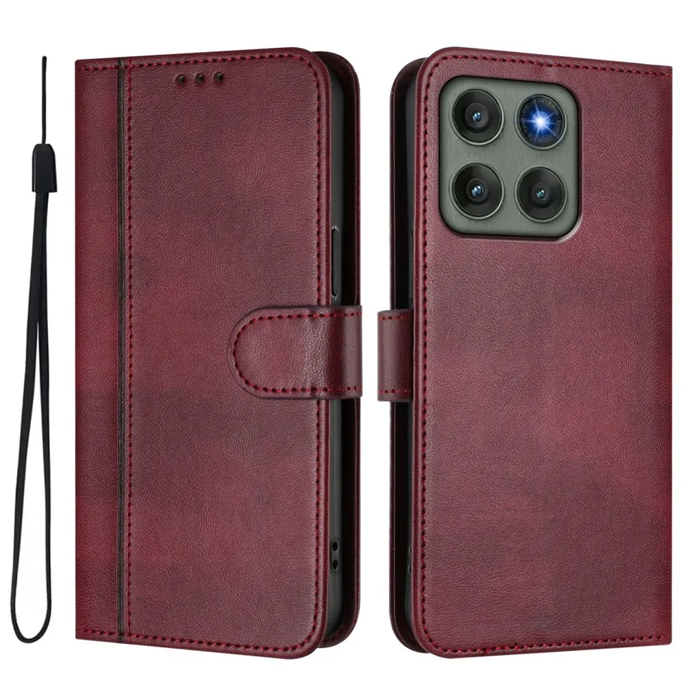 For Motorola Edge 60 Pro 5G Deksel Lommebokstativ Retrotekstur
