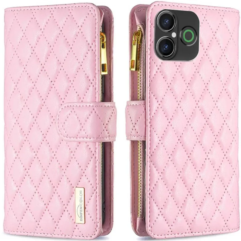 Rhombus lommebokdeksel 9-kort til Doro Aurora A31 - Blush pink