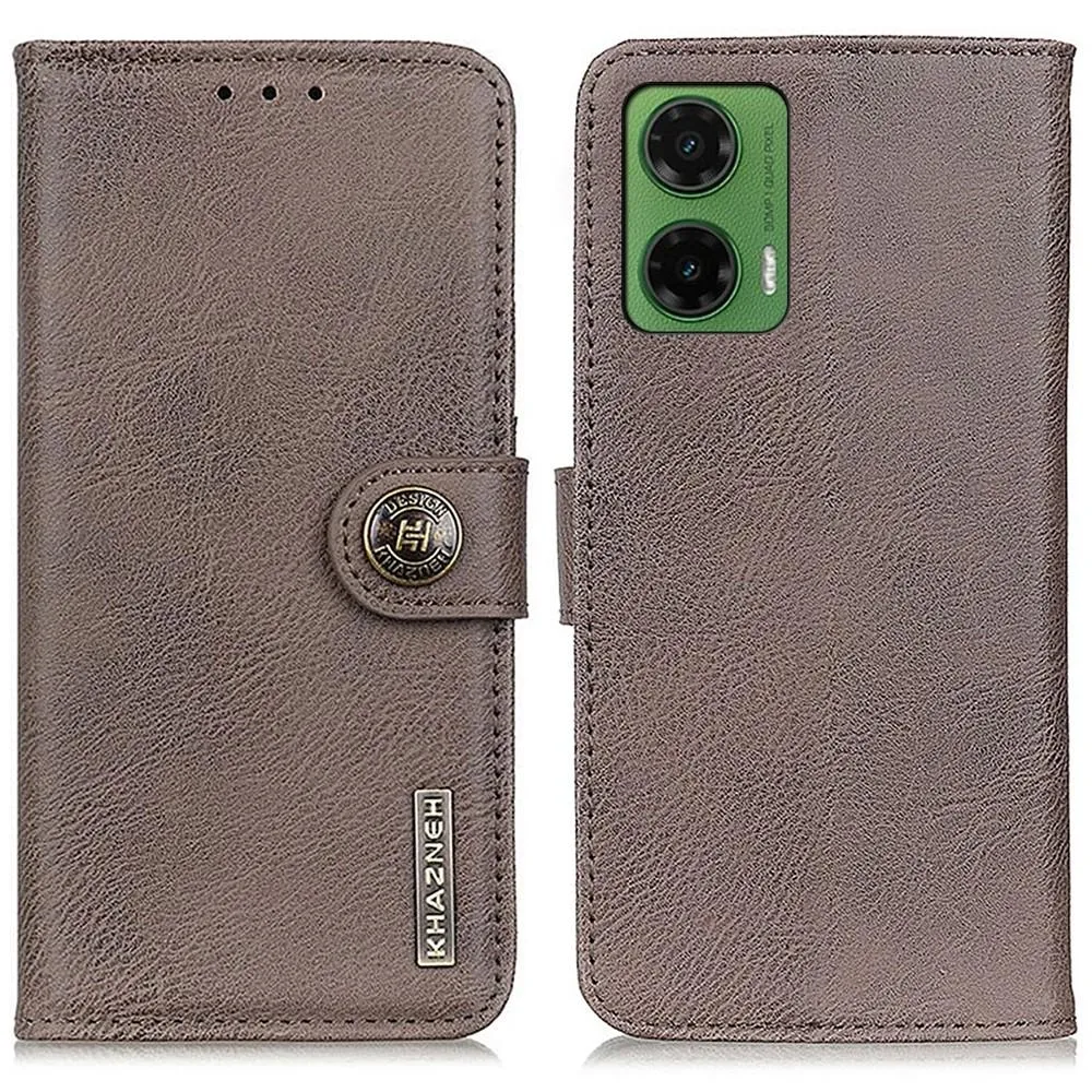 KHAZNEH Motorola Moto G35 Lommebok-deksel - Khaki