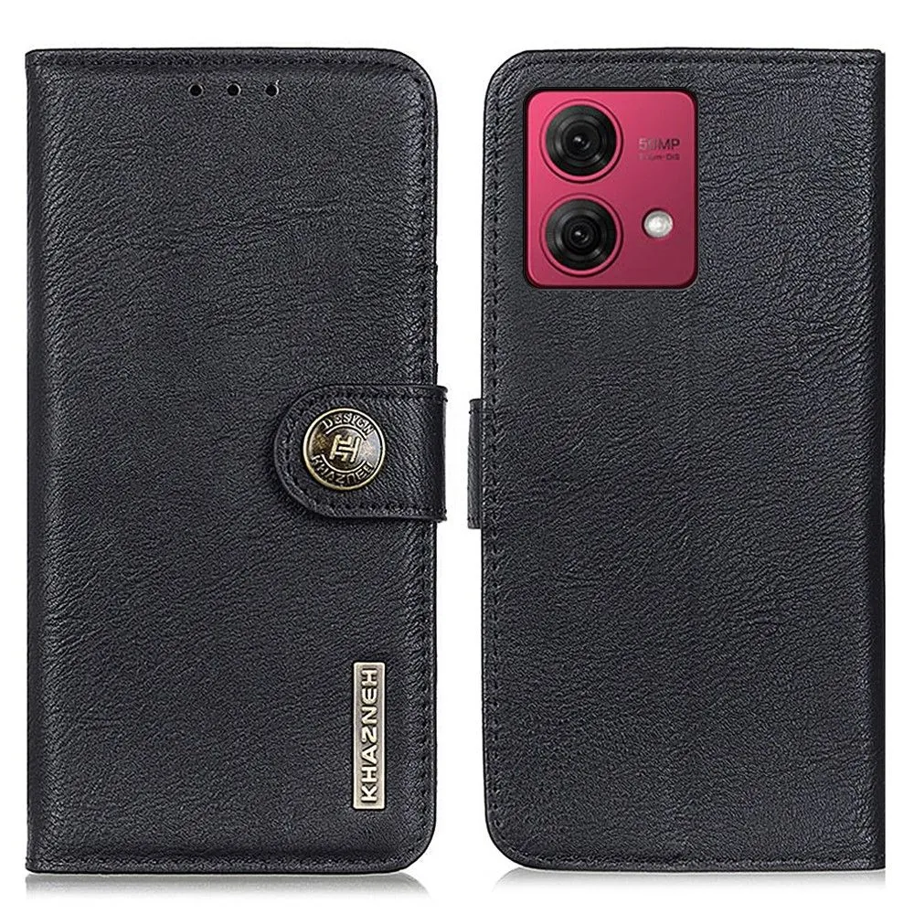KHAZNEH Motorola Moto G84 Lommebok - deksel - Svart