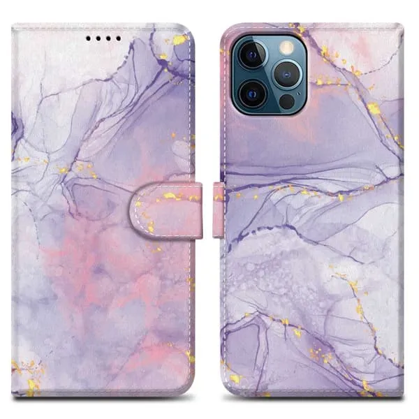 Lommebokdeksel til iPhone 12 / 12 PRO Beskyttelsesetui med magnetisk lukking, stativfunksjon og kortspor