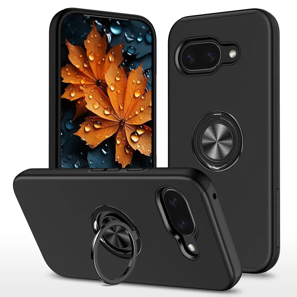 For Pixel 9A Hybrid Deksel med Fingerring