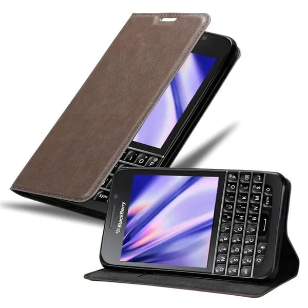 Lommebokdeksel til Blackberry Q10 Deksel med magnetisk lukking, stativfunksjon og kortlomme