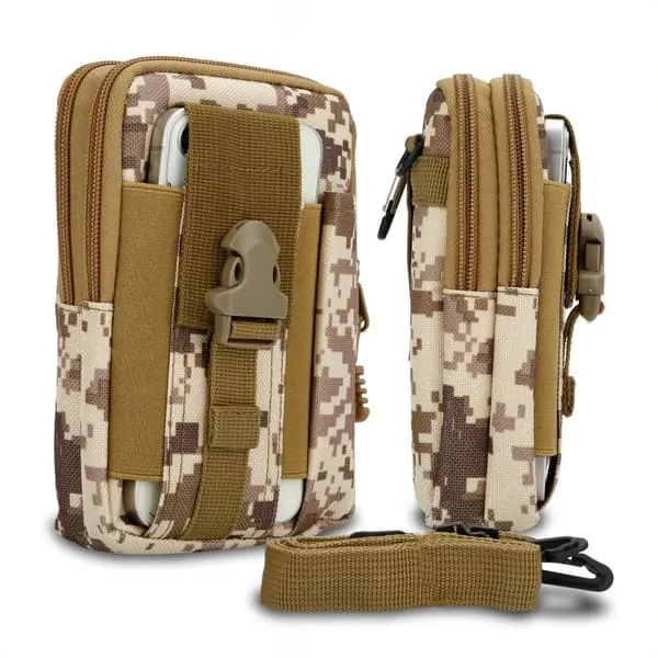 Deksel kompatibel med Ulefone Power Armor 13 taktisk mobiltelefonveske Molle-EDC med skulderrem maks. 6,7 tommers hofteveske
