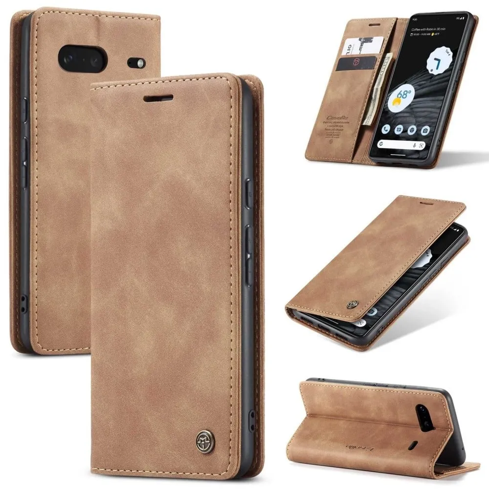 CaseMe Google Pixel 7 Vintage Etui - Brun