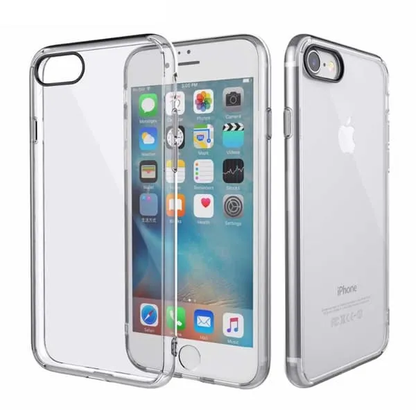 Tynn gjennomsiktig mobilskall iPhone 8 gjennomsiktig
