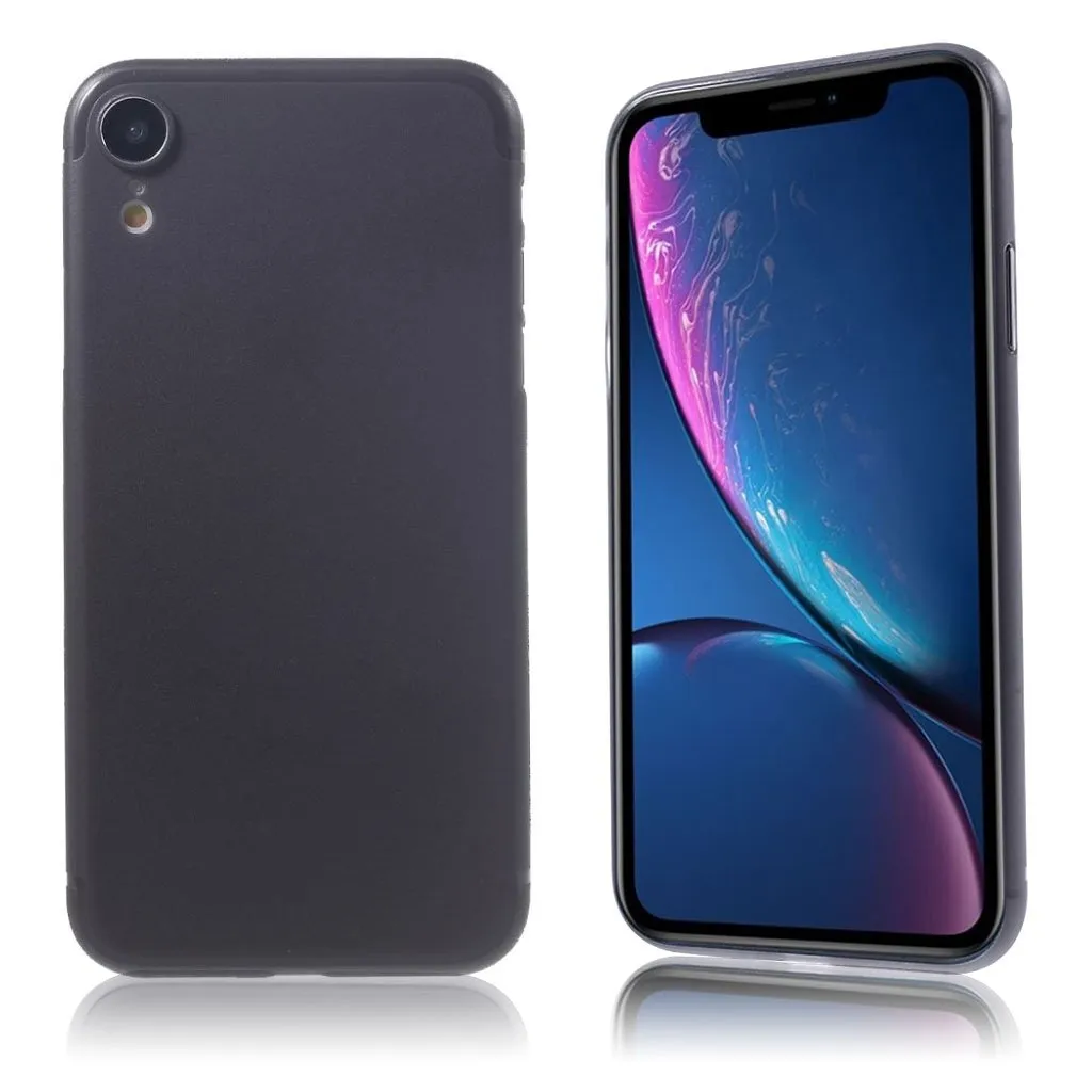 iPhone Xr beskyttelses deksel av plastikk - mørke grå