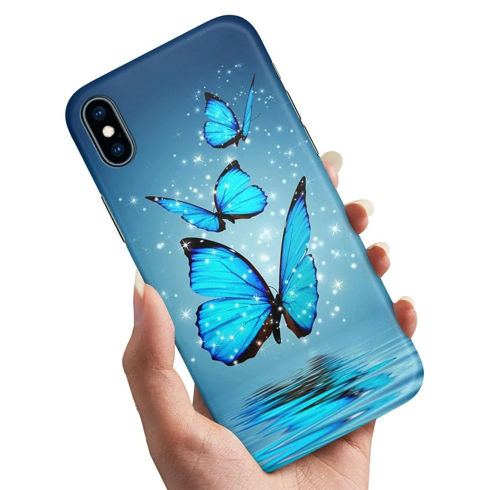 Deksel / Mobildeksel til iPhone X / XS - Glitrende Sommerfugler