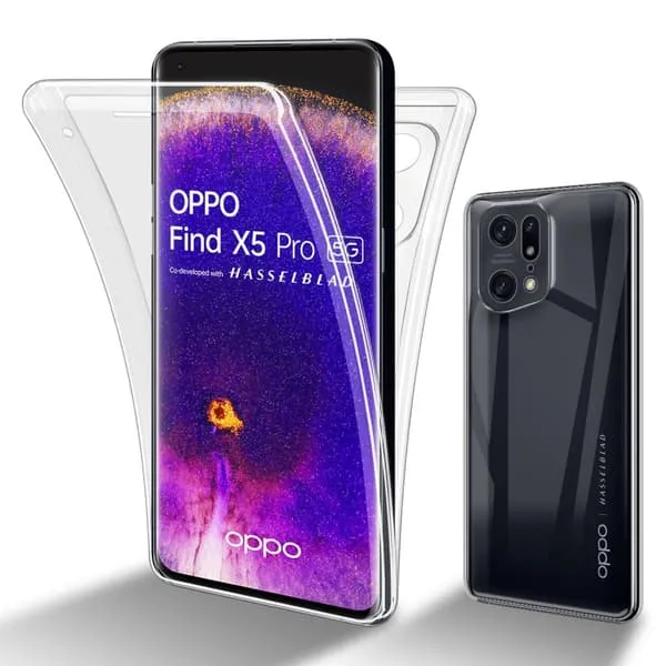 Deksel til Oppo FIND X5 PRO 360° helkroppsbeskyttelse Silikondeksel foran og bak, allroundbeskyttelse med skjermbeskyttelse