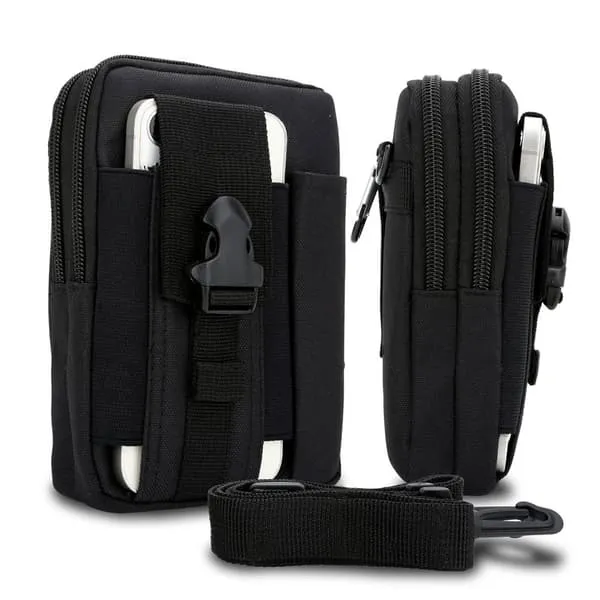 Deksel kompatibel med Ulefone Power Armor 13 taktisk mobiltelefonveske Molle-EDC med skulderrem maks. 6,7 tommers hofteveske