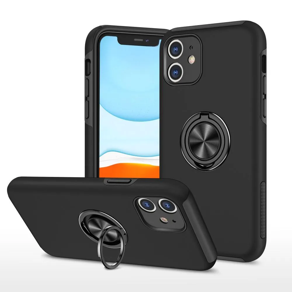 iPhone 11 Hybrid Deksel Med Fingerring - Svart