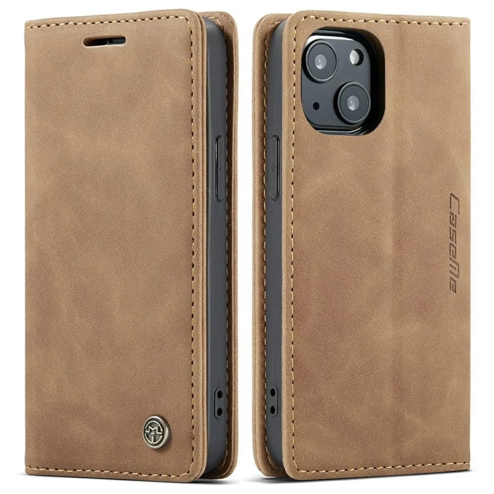 CASEME Lommebok - deksel iPhone 13 - Brun