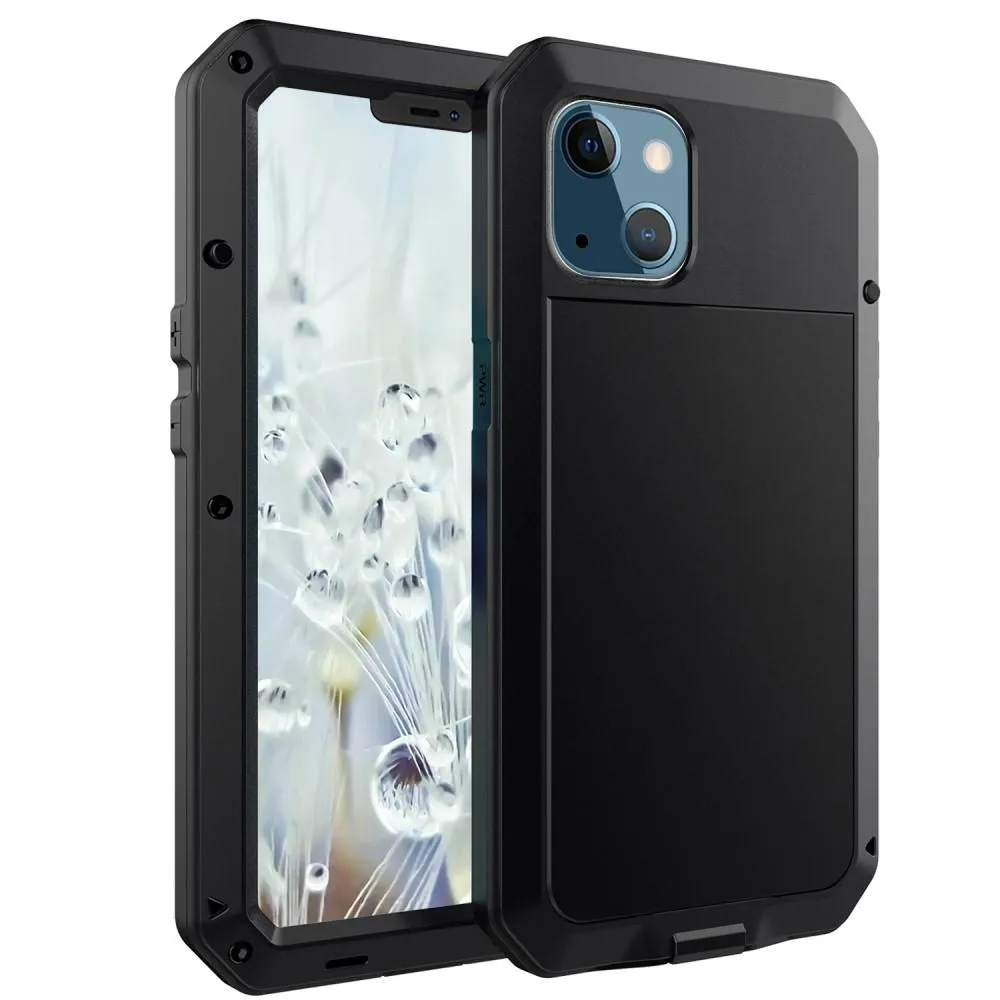 iPhone 13 Heavy Duty Robust Hybrid - deksel med innebygd herdet glass