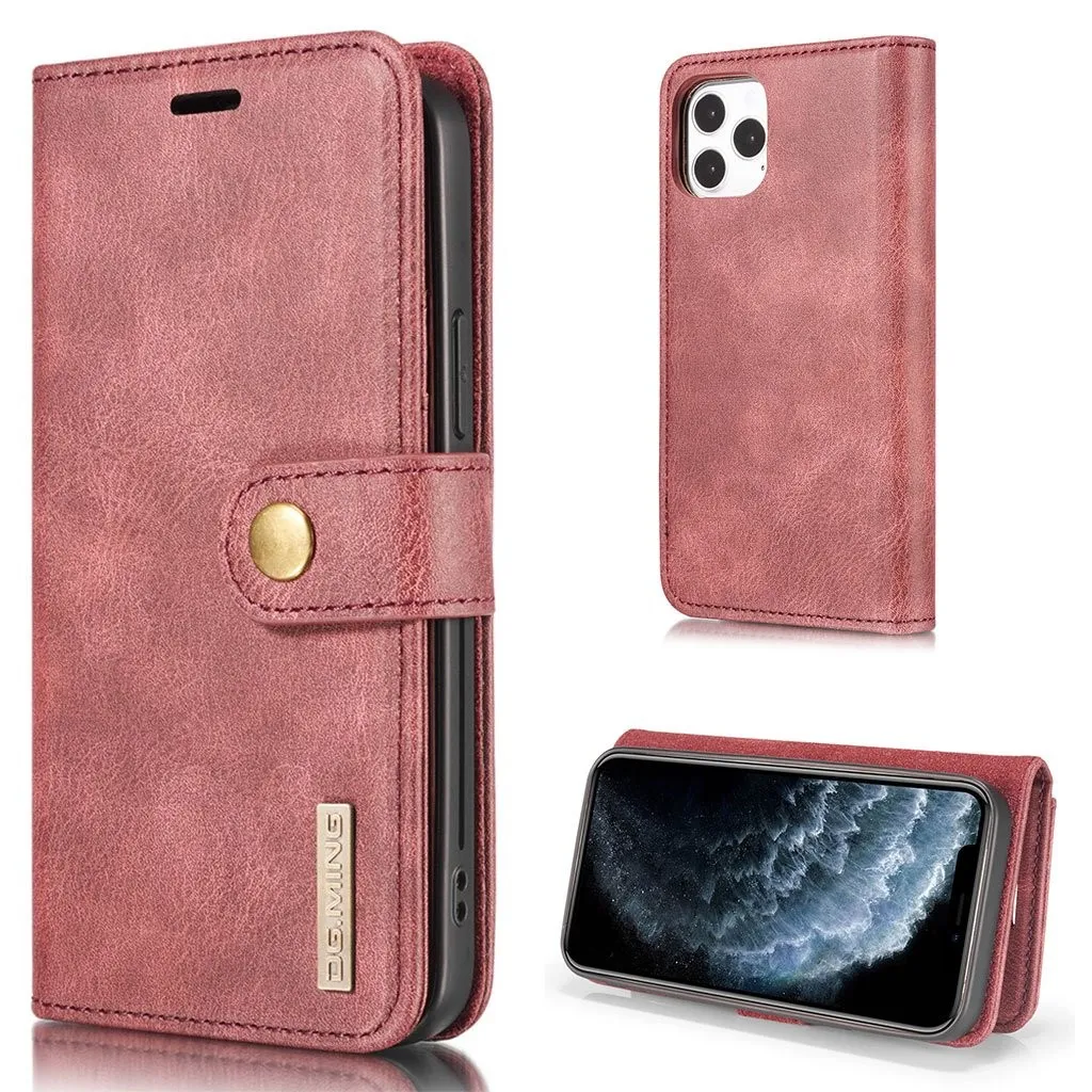 DG.Ming iPhone 13 Pro Max 2-in-1 Lommebok Etui - Rød