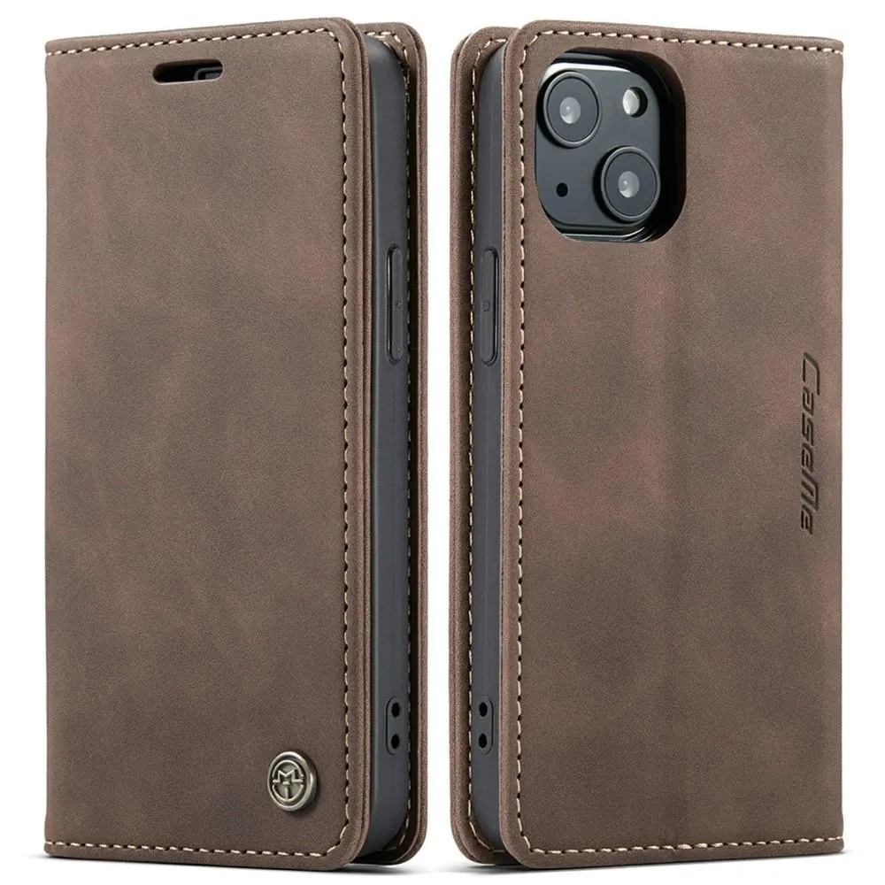 CASEME Lommebok - deksel iPhone 13 - Kaffe
