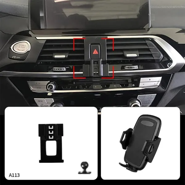 Mobilholder BMW X3 / X4 2018-2021 G01/G02 – Fast Montering uten Skade på Interiør
