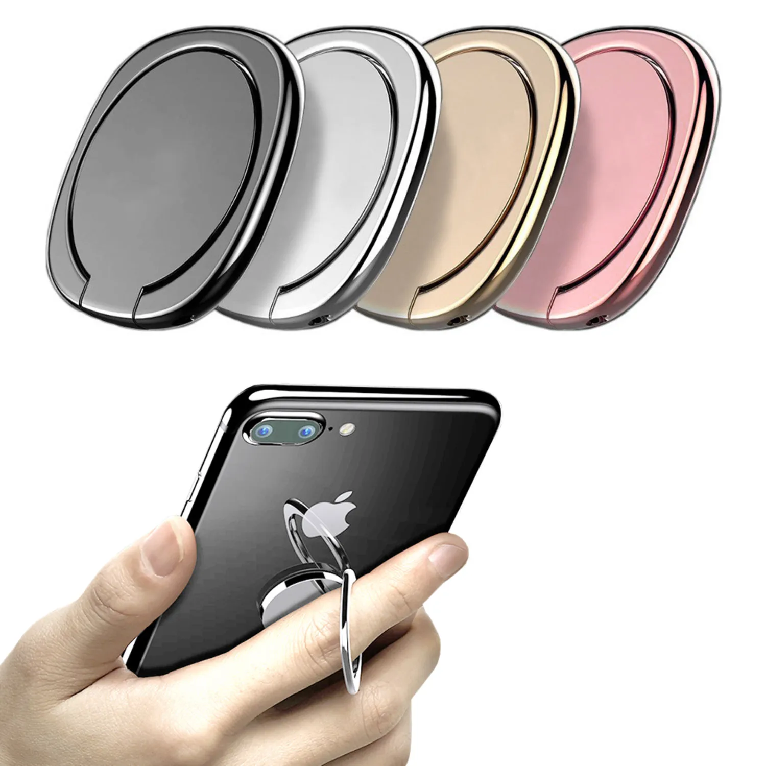 Tynn Mobilring Glans / Mobilholder / Ringholder for Mobil - Pink