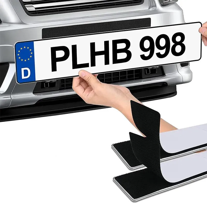 2X Nummerskiltholder for selvklebende bil