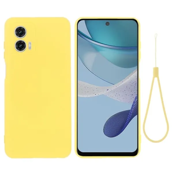 Matt flytende silikondeksel for Motorola Moto G53 - Gul