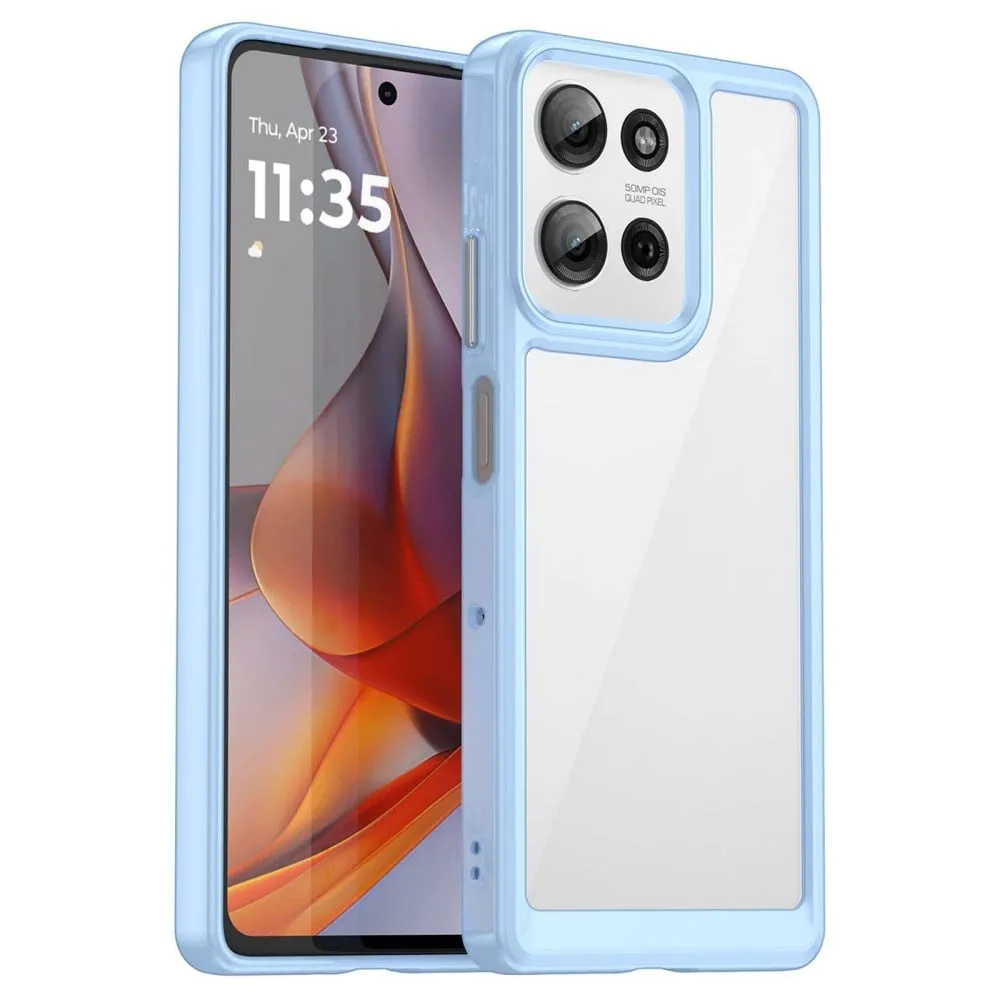 Motorola Moto G75 smart akryldeksel - Blå