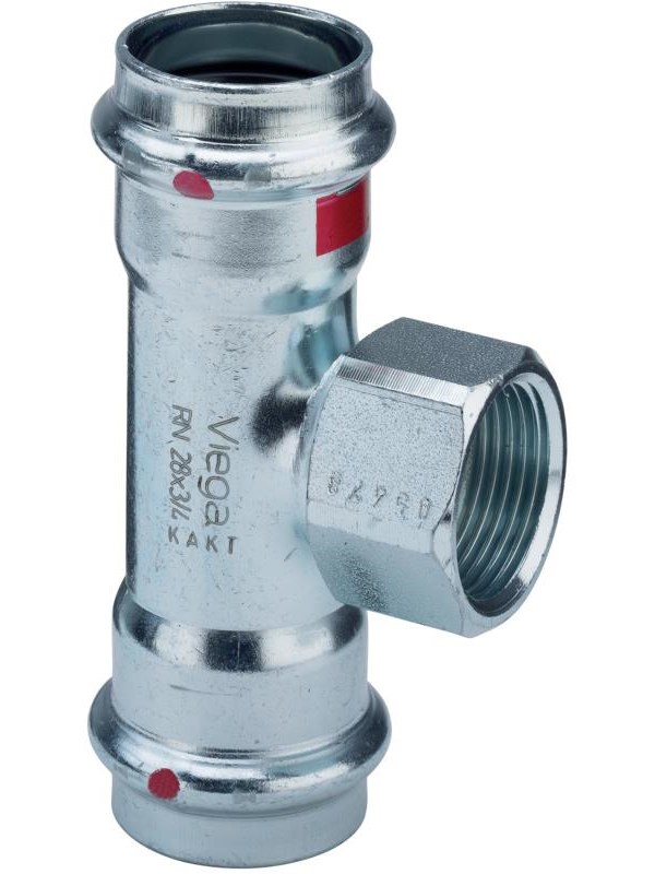 Viega Prestabo T-piece 22 x 1/2" x 22 mm galvanized steel
