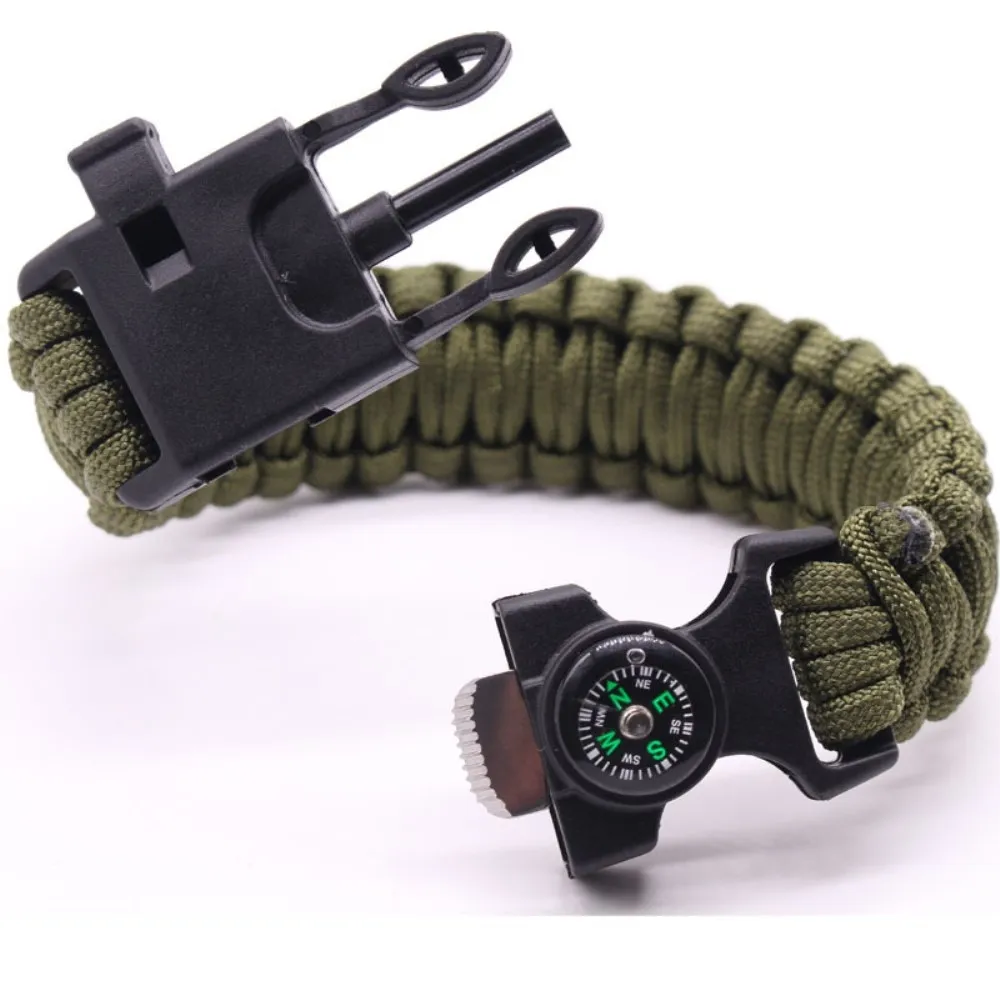 Overlevelsesarmbånd Survival Emergency Armbånd - Army Green