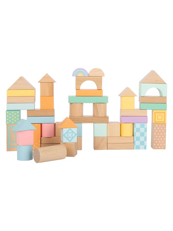 Small Foot - Wooden Building Blocks Pastel 50dlg.
