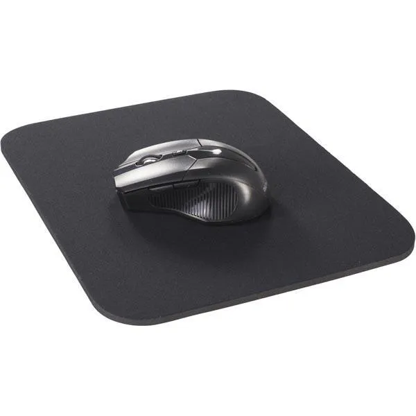 Mouse pad, fabric covered rubber, 6mm black